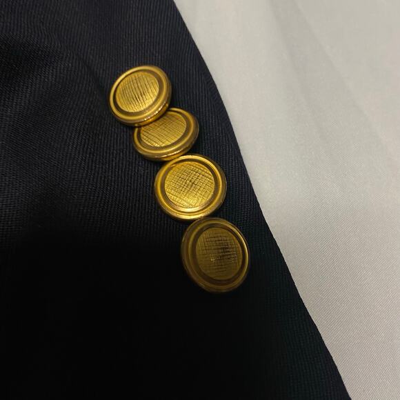 Nordstrom Blazer Jacket Sport Coat Suit Gold Hart Schaffner Marx Black 50XLG EUC - Picture 5 of 16